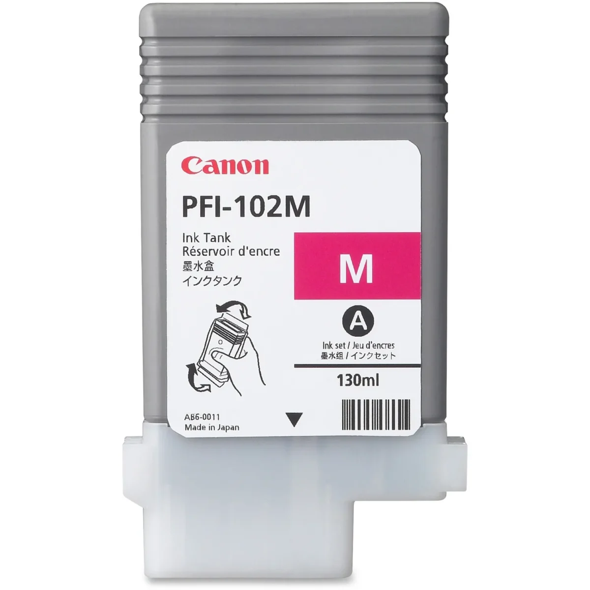 Canon CNM0897B001AA PFI-102 M 130 ML Magenta Original Ink Tank - Image 1