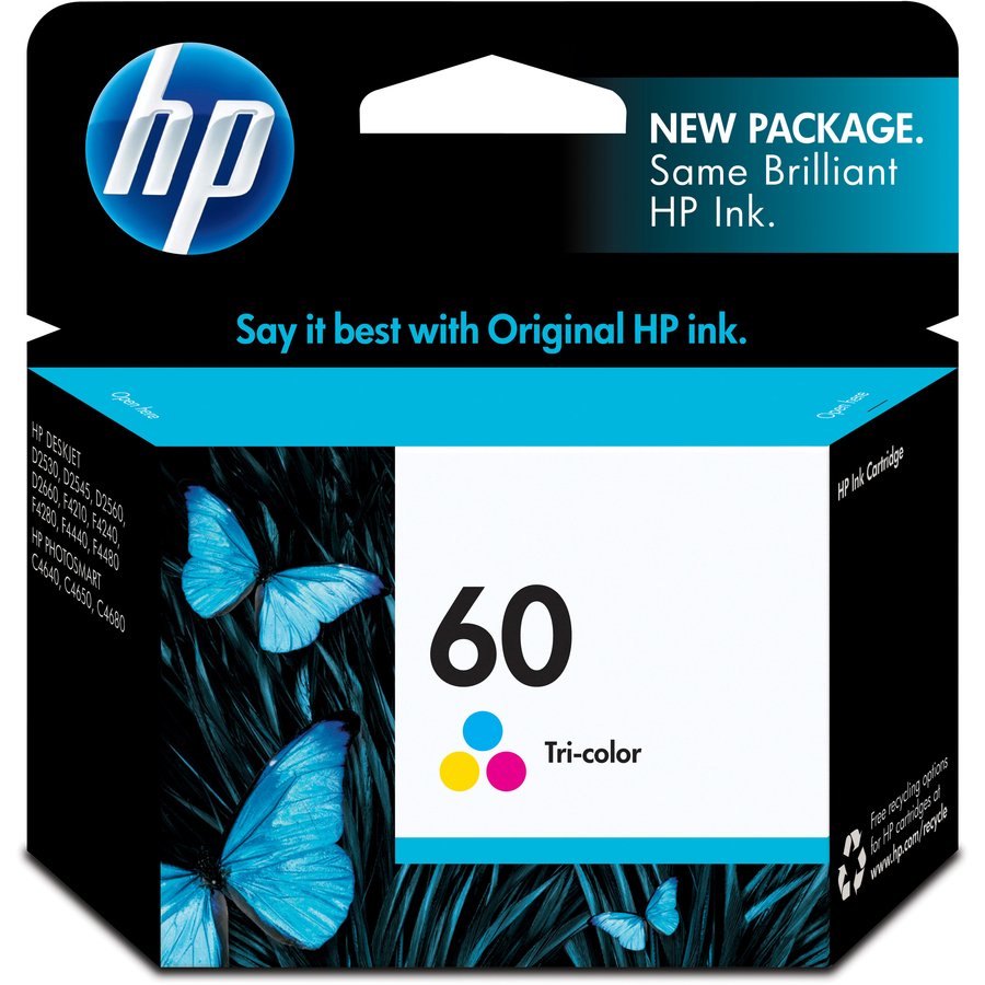 1012513491.jpg HP 60 HEWCC643WN 4 ML Color (Cyan, Magenta, Yellow) Original Ink Cartridge - Image 1