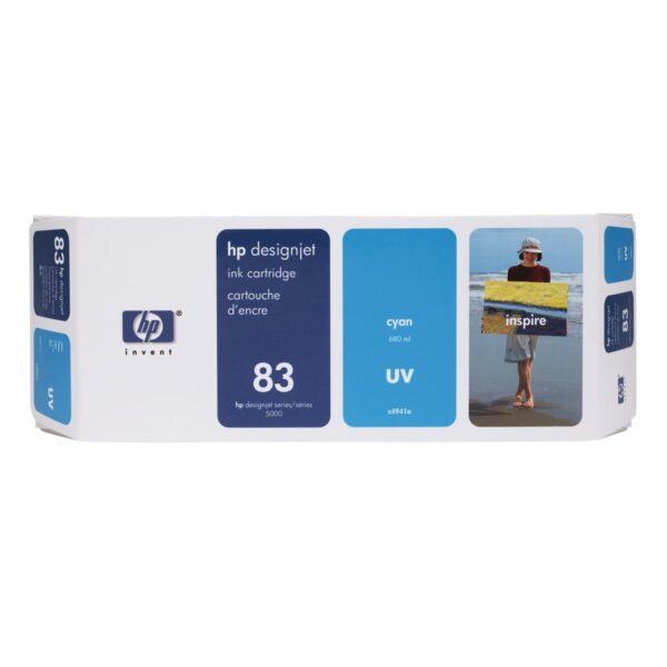 HP 83 UV HEWC4941A 680 ML Cyan Original Designjet Ink Cartridge