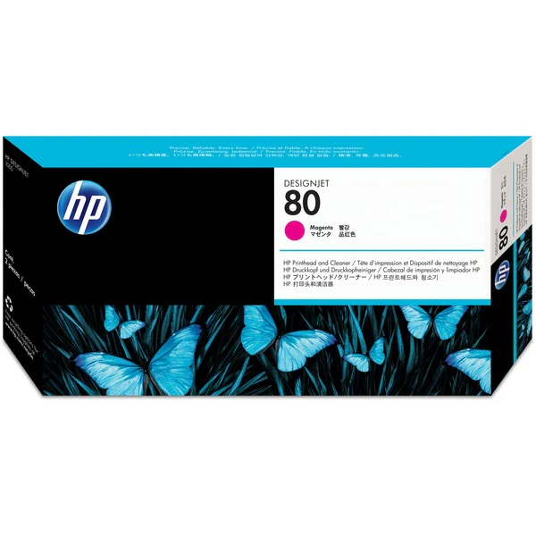 HP 80 HEWC4822A 17 ML Magenta Printhead with Cleaner