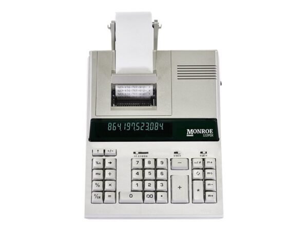 Monroe 122PDX Medium-Duty 12-Digit Print/Display Calculator With The Fastest Printing Speed of 4.3 Lines Per Second.