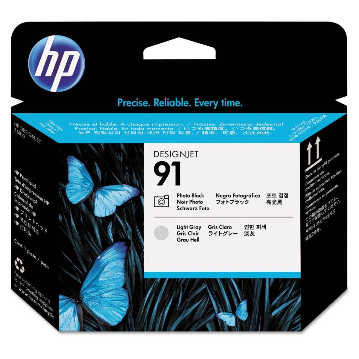 HP 91 HEWC9463A Light Gray and Photo Black Printhead - Image 1