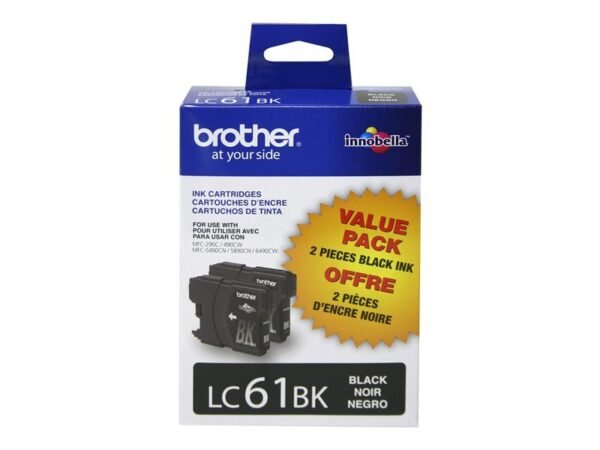 Brother LC612PKS  2 - Pack Black Original Ink Cartridge BRTLC612PKS