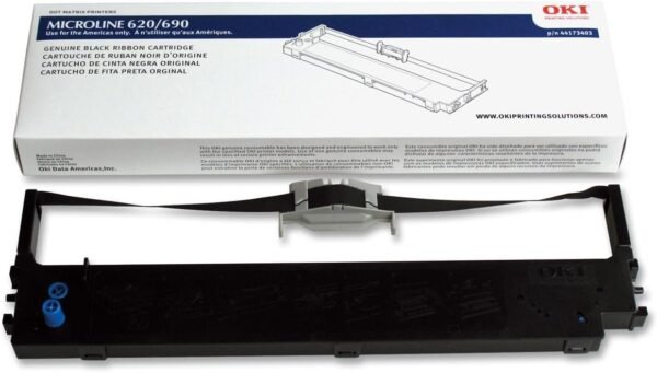 OKI Data - OKI44173403 Black - Print Ribbon Cassette - For Microline 620, 690