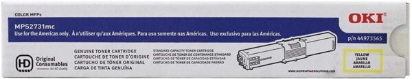 OKI Data - OKI44973565 Yellow - Original Toner Cartridge - For OKI MPS2731mc