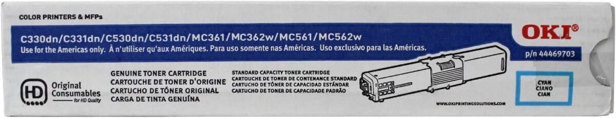 OKI Data OKI44469703 Type C17 Cyan Original Toner Cartridge - Image 1