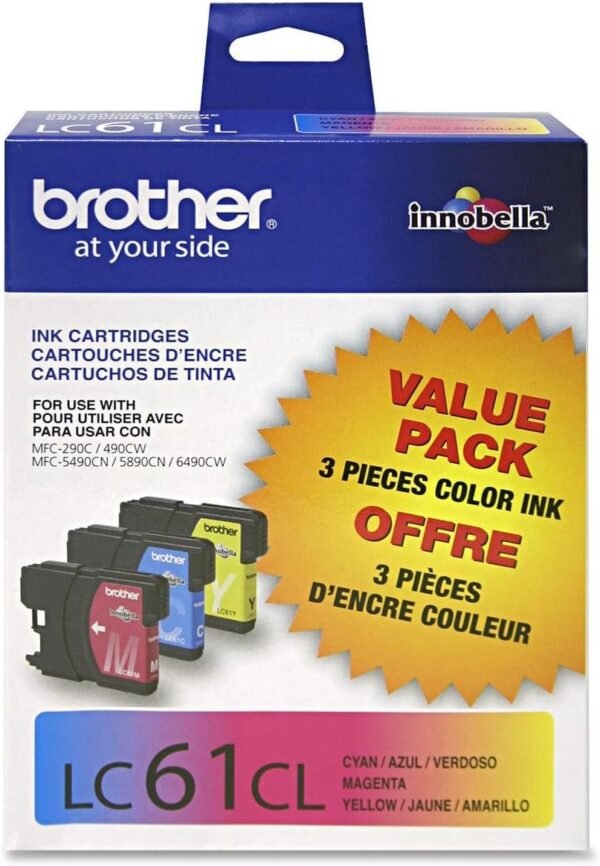 Brother LC613PKS Yellow, Cyan, Magenta Original Ink Cartridge LC613PKS