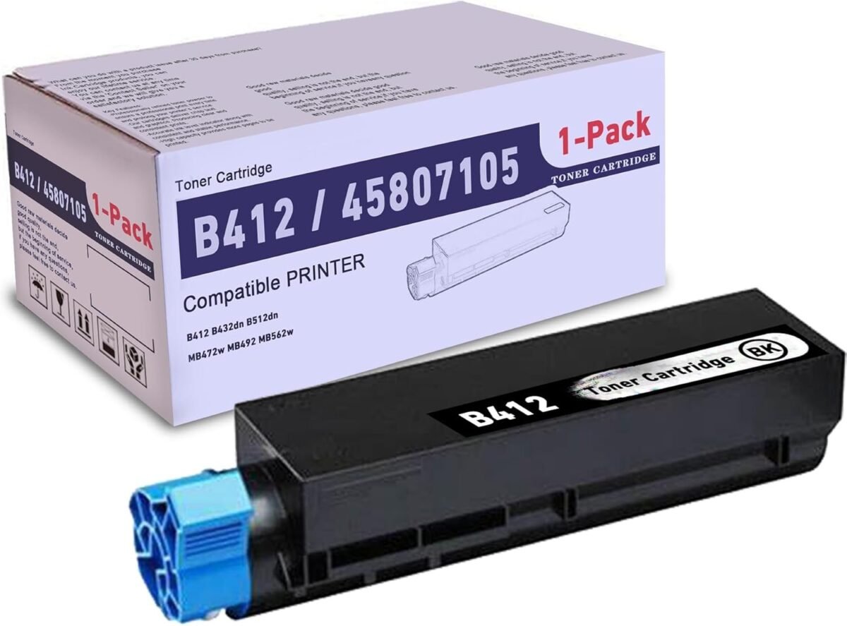 OKI DATA OKI45807105 B412DN 1-HI YLD Black Toner - 7,000 Page Yield - Image 1