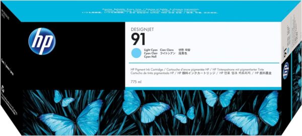 HP 91 HEWC9470A 775 ML Light Cyan Original Designjet Ink Cartridge