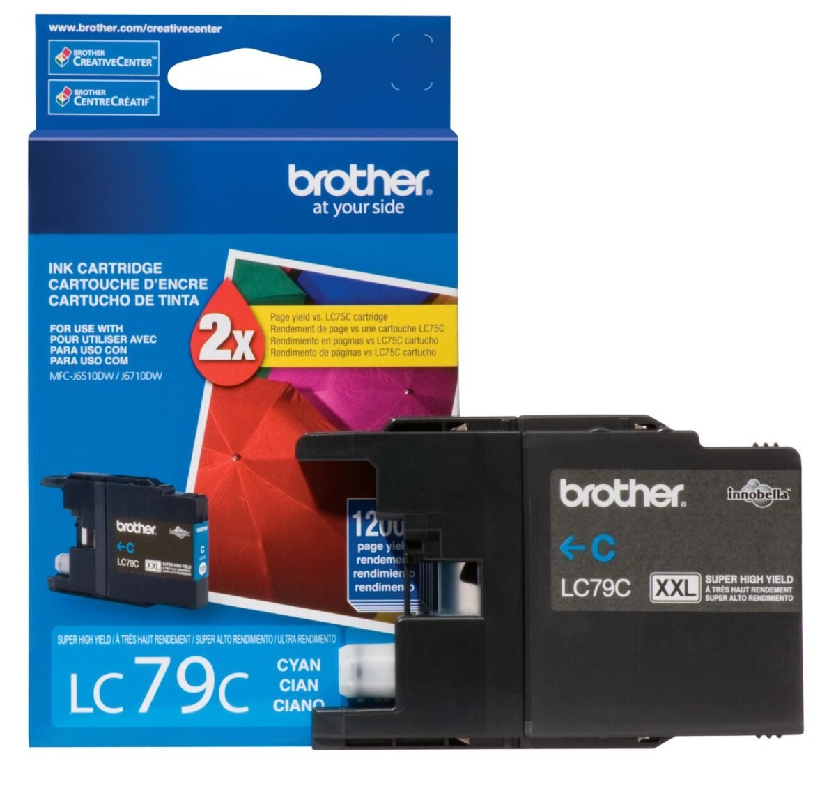 Brother LC79C Super High Yield Cyan Original Ink Cartridge BRTLC79C - Image 1