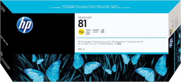 HP 81 HEWC4933A - 680 ML - Yellow - Original Designjet Ink Cartridge