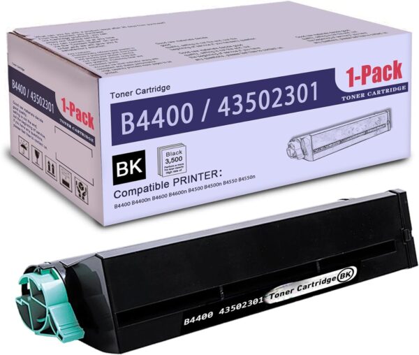 OKI Data - OKI43502301 Black - Original - Toner Cartridge - For B4400, 4400n, 4500, 4500n, 4550, 4550n, 4600, 4600n, 4600nPS