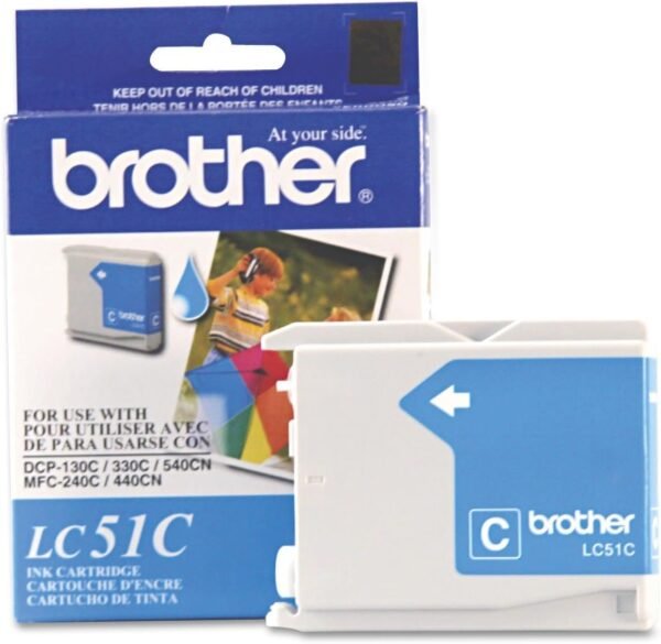 Brother LC51C Cyan Original Ink Cartridge BRTLC51C
