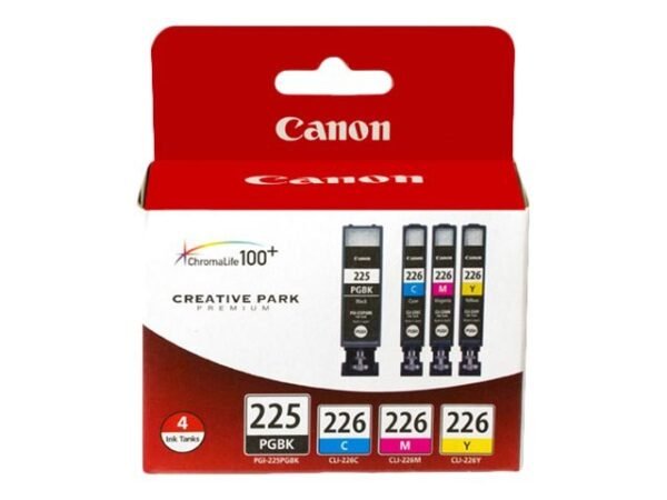 Canon CNM4530B008 PGI-225/CLI-226 4 Pack Color (Yellow, Cyan, Magenta) - Pigmented Black Original Ink Tank