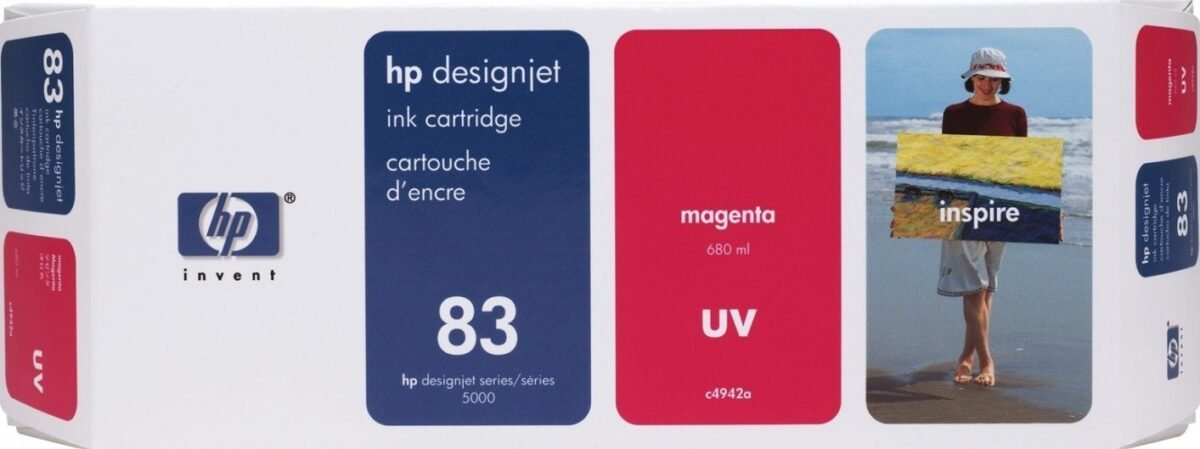 HP 83 UV HEWC4942A 680 ML Magenta Original Designjet Ink Cartridge - Image 1