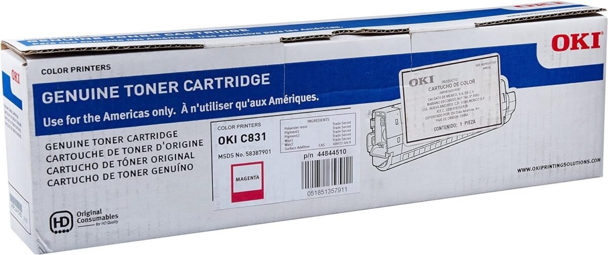 OKI Data - OKI44844510 Magenta - Original Toner Cartridge - For OKI MC873DN; C831dn, 831n - Image 2