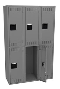 Tennsco (DTK-151836-C) Double Tier Locker - Three Wide, No Legs (Unassembled) - DTK-151836-C