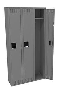 Tennsco (STS-121272-C) Single Tier Locker - Three Wide Without Legs (Assembled) - STS-121272-C