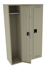 Tennsco (STS-151572-C) Single Tier Locker -Three Wide Without Legs (Assembled) - STS-151572-C