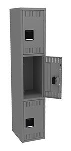 Tennsco (TTS-151824-A) Triple Tier Locker - One Wide, No Legs (Assembled) - TTS-151824-A