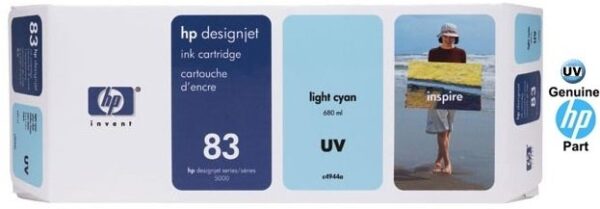 HP 83 UV HEWC4944A 680 ML Light Cyan Original Designjet Ink Cartridge