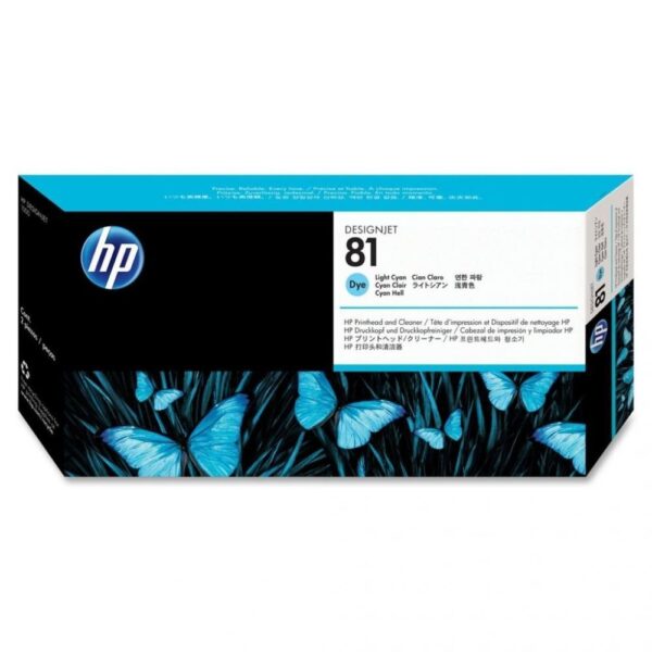 HP 81 HEWC4954A 13 ML Light Cyan Printhead with Cleaner
