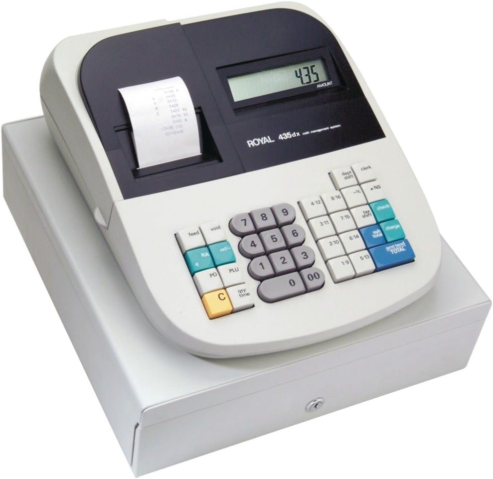612nHOv6vL._AC_SL1000_.jpg Royal 435DX Non-Thermal Printing Electronic Cash Register (Royal-435DX) - Image 1