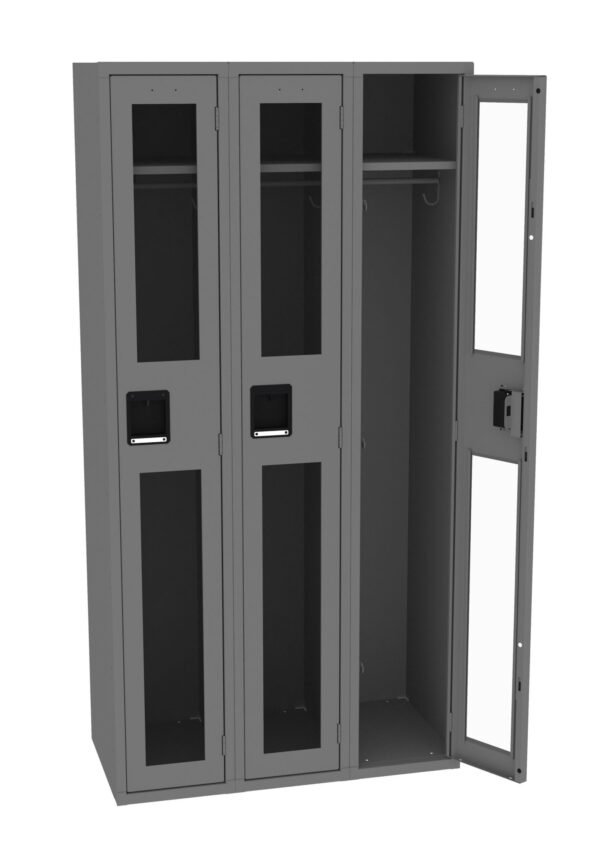 Tennsco (CSL-121572-C) Single Tier C-Thru Locker - Three Wide No Legs (Assembled) - CSL-121572-C