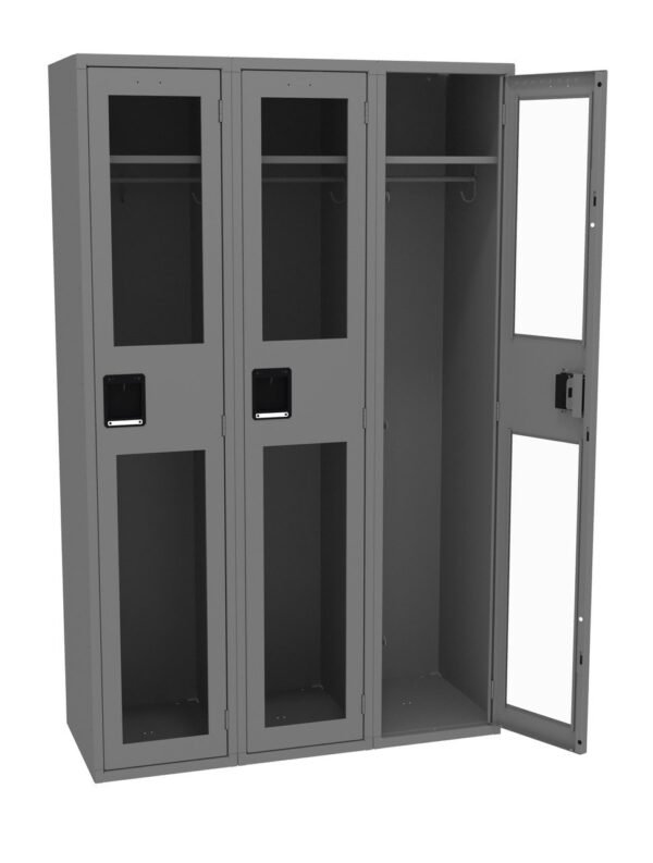 Tennsco (CSL-151872-C) Single Tier C-Thru Locker - Three Wide No Legs (Assembled) -CSL-151872-C
