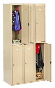 Tennsco (HDL-121836-C) Heavy Duty Double Tier Locker Without Legs (Three Wide) - HDL-121836-C
