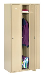 Tennsco (HSL-121872-C) Heavy Duty Single Tier Locker Without Legs (Three Wide) - HSL-121872-C