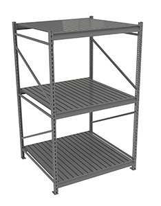 Tennsco (BU-484884CS) Bulk Storage Rack Starter Unit With Corrugated Decking - BU-484884CS - 48"w x 48"d x 84"h