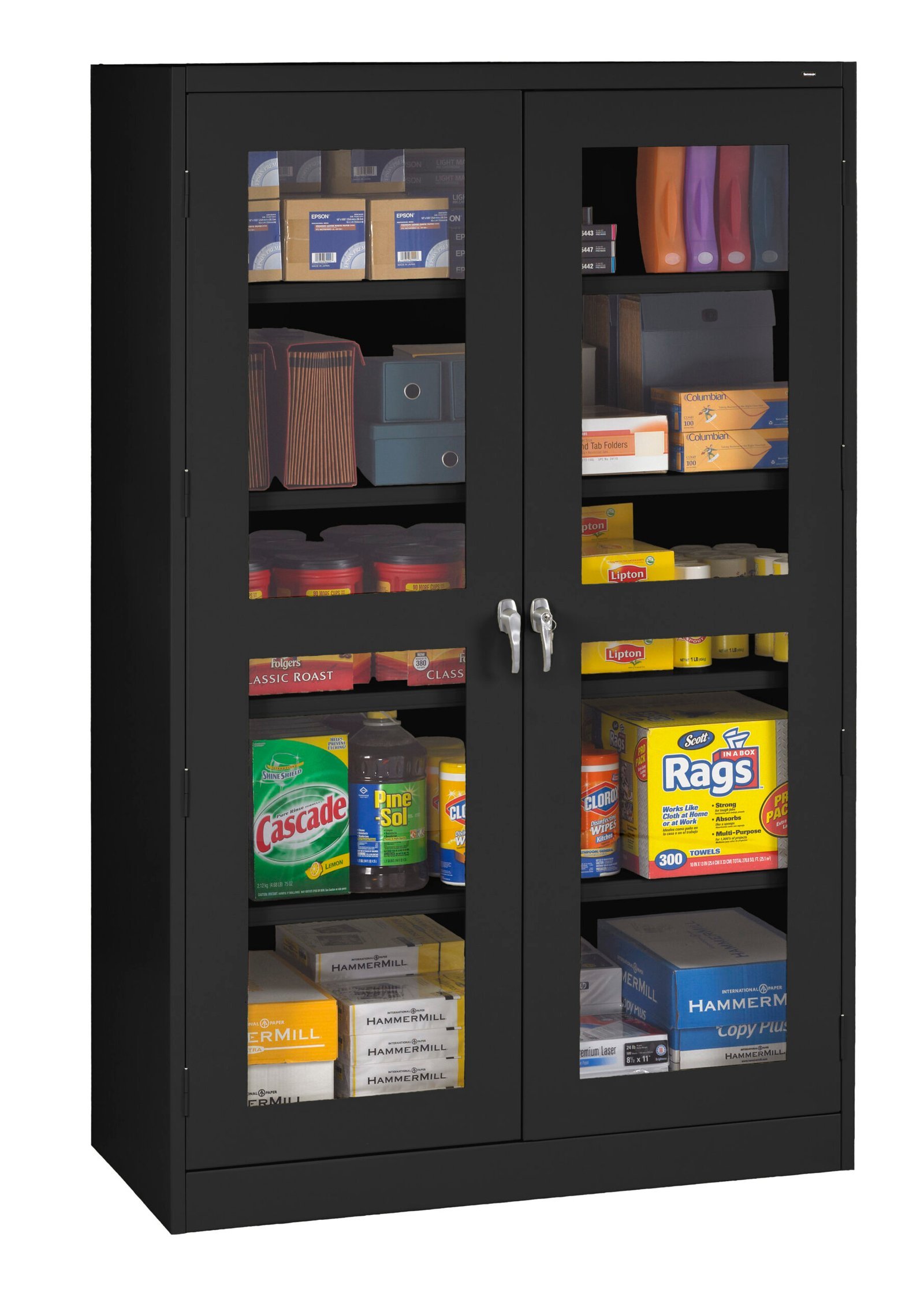 CVD7218-scaled-1.jpg Tennsco (CVD7218) Standard Counter High Cabinet with C-Thru Doors (Assembled) - Image 1