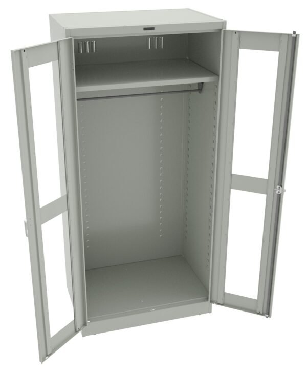 Tennsco (CVD7824W) Deluxe Wardrobe Cabinet with C-Thru Doors (Assembled)