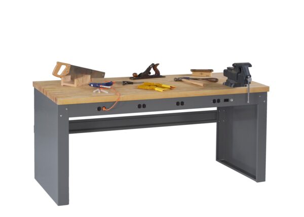 Tennsco (EB-1-3072M) Electronic Workbench with Maple Top and Panel Legs
