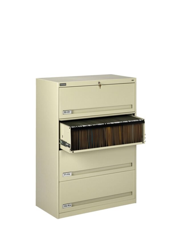 Tennsco (LPL4248L41) 4 High Lateral Files With Retractable Doors