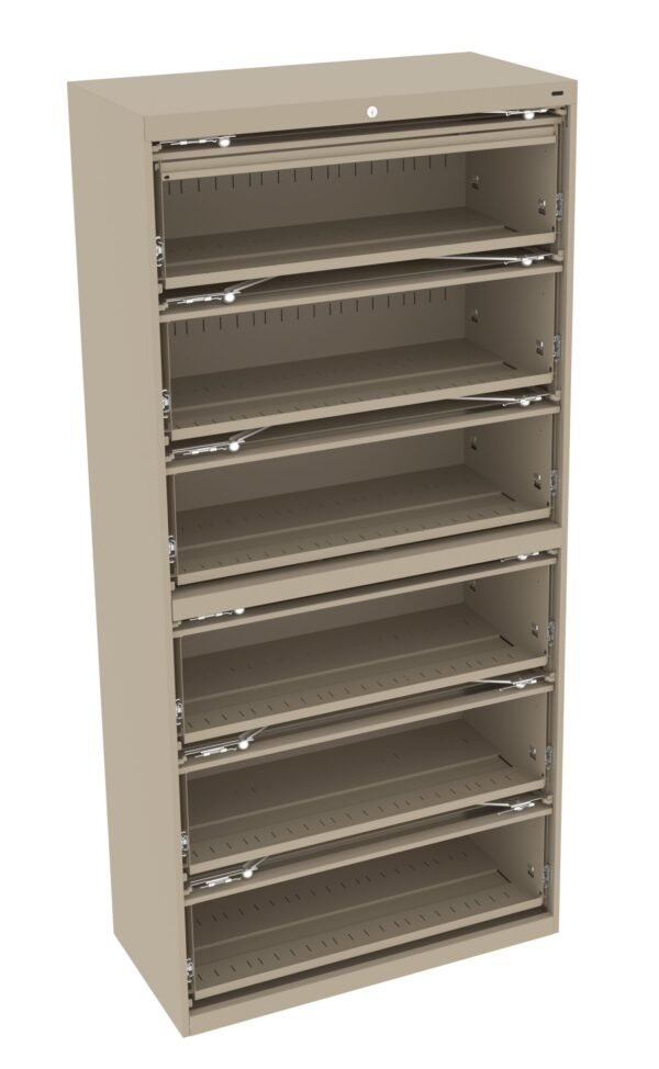Tennsco (LPL3672L61) 6 High Lateral Files With Retractable Doors