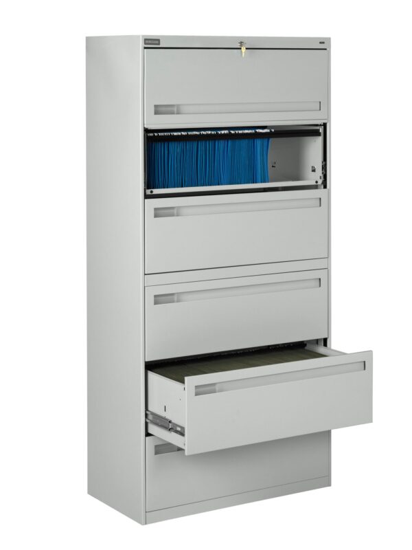 Tennsco (LPL4272L61) 6 High Lateral Files With Retractable Doors