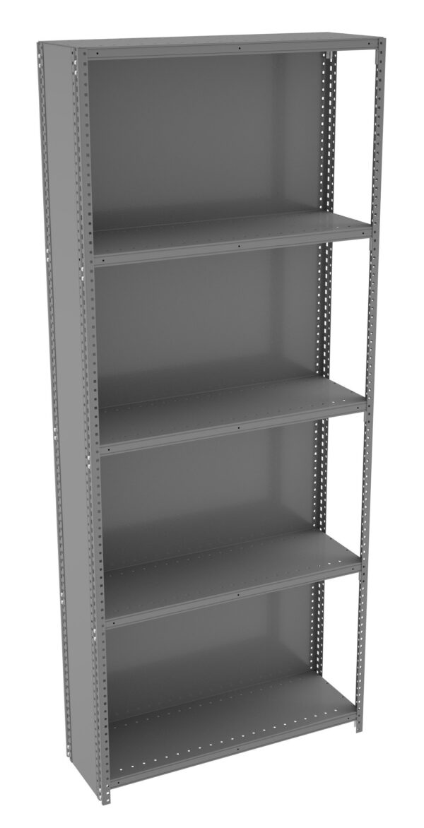 Tennsco (QCH5-3612A) 5 Shelf Q-Line Shelving Closed Adder Unit - 20 Gauge - QCH5-3612A