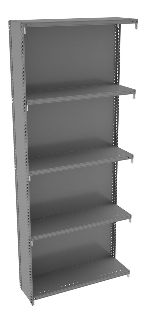 Tennsco (QCH5-3612AB) 5 Shelf Q-Line Shelving Closed Adder Unit - 20 Gauge - QCH5-3612AB