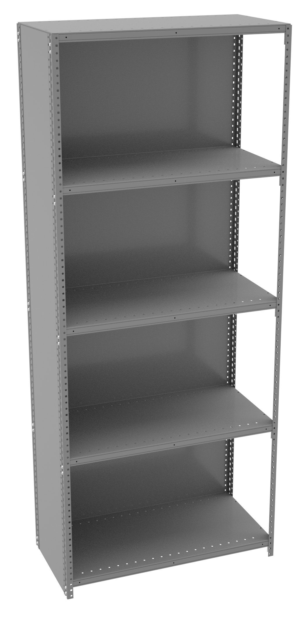 QCH5-3618A.jpg Tennsco (QCH5-3618A) 5 Shelf Q-Line Shelving Closed Adder Unit - 20 Gauge - QCH5-3618A - Image 1