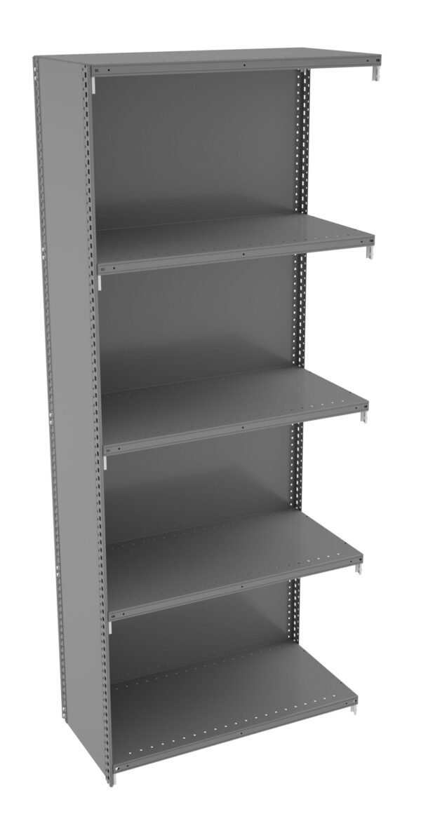 Tennsco (QCH5-3618AB) 5 Shelf Q-Line Shelving Closed Adder Unit - 20 Gauge - QCH5-3618AB