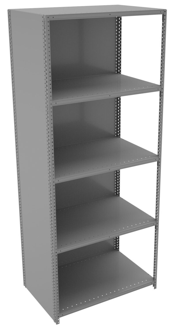 Tennsco (QCH5-3624A) 5 Shelf Q-Line Shelving Closed Adder Unit - 20 Gauge -QCH5-3624A