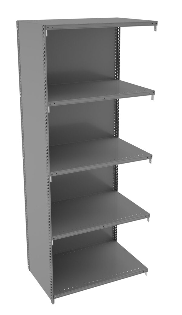Tennsco (QCH5-3624AB) 5 Shelf Q-Line Shelving Closed Adder Unit - 20 Gauge - QCH5-3624AB