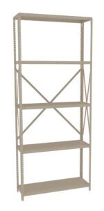 Tennsco (QOH5-3612S) 5 Shelf Q-Line Shelving Open Starter Unit - 20 Gauge - QOH5-3612S - 36"w x 12"d x 87"h - Image 2