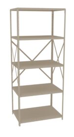 Tennsco (QOH5-3624S) 5 Shelf Q-Line Shelving Open Starter Unit - 20 Gauge - QOH5-3624S - 36"w x 24"d x 87"h - Image 2