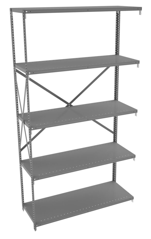 Tennsco (QO5-4818AB) 5 Shelf Q-Line Shelving Open Adder Unit - 22 Gauge