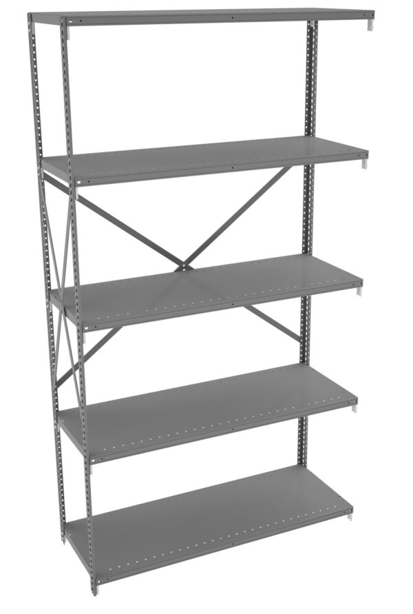 Tennsco (QOH5-4818AB) 5 Shelf Q-Line Shelving Open Adder Unit - 20 Gauge