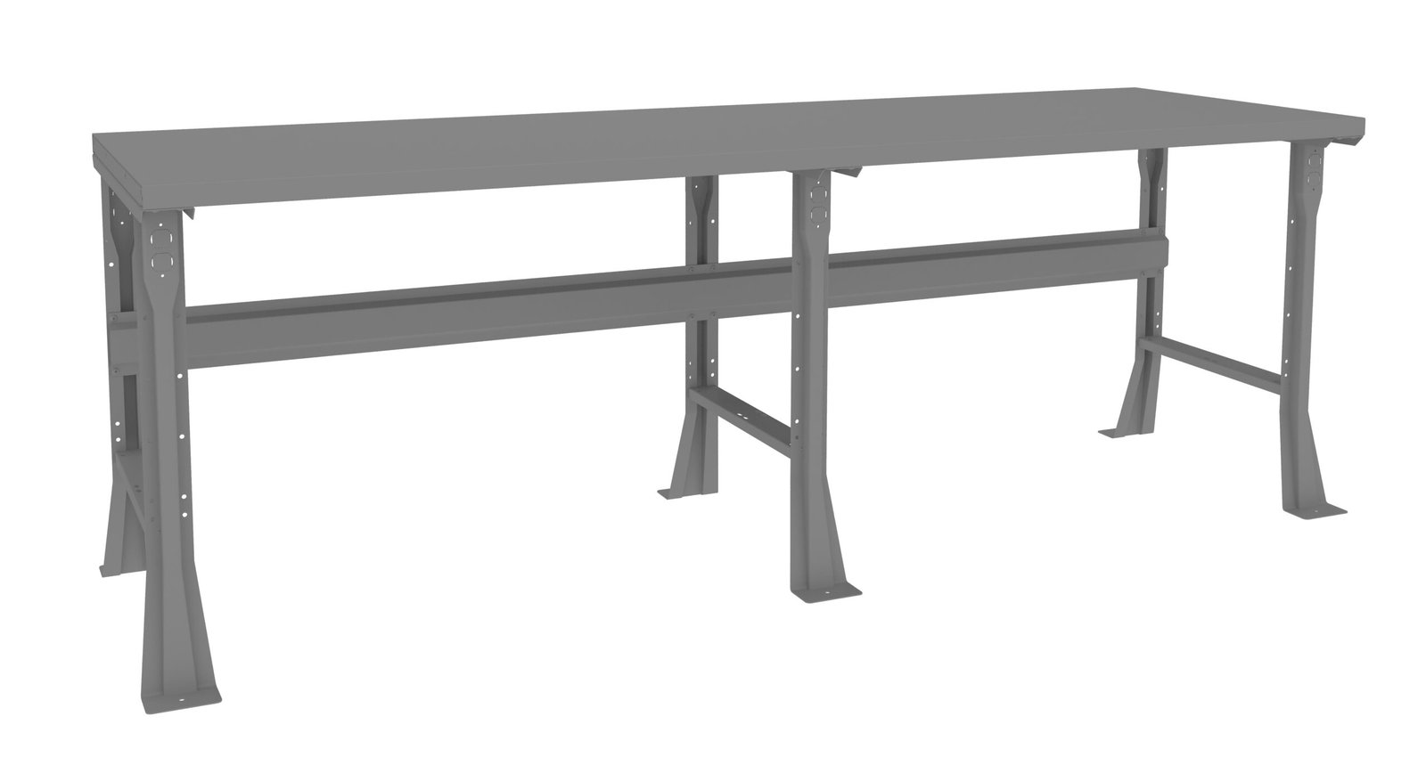 WB-1-3096S-scaled-1.jpg Tennsco (WB-1-3696S) Flared Leg Workbench With Steel Top - Image 1