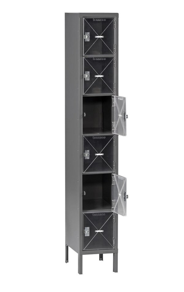 Tennsco (CBL6-121812-1) 6 High C-Thru Box Locker- One Wide With Legs (Assembled) - CBL6-121812-1